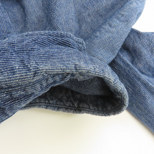 実際に弊社で買取させて頂いたSUGAR CANE×Mister Freedom/シュガーケン×ミスターフリーダム 4.5oz. インディゴストライプ プルオーバーシャツ SC28251/Mの画像 5枚目