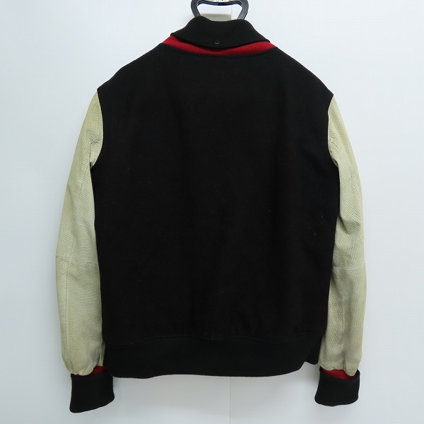 実際に弊社で買取させて頂いたBLVCK SCVLE/ブラックスケール スタジャン 袖パンチング Mの画像 1枚目