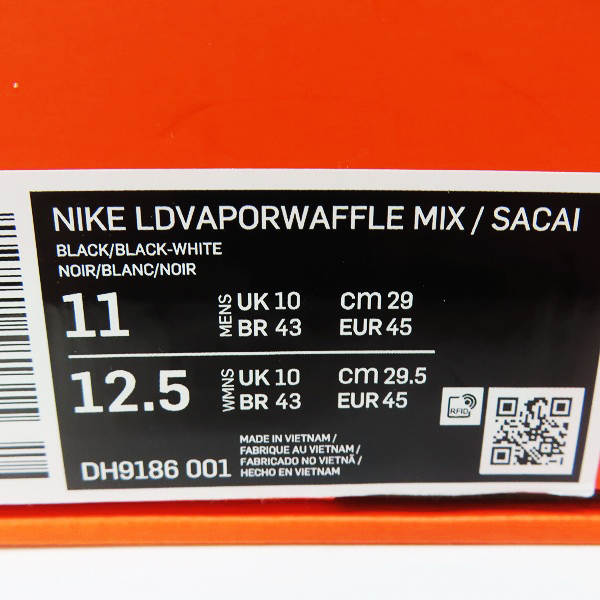 実際に弊社で買取させて頂いたNIKE×sacai×JEAN PAUL GAULTIER/ナイキ×サカイ×ゴルチエ LDVAPORWAFFLE/LDヴェイパーワッフル DH9186-001/29.0の画像 9枚目
