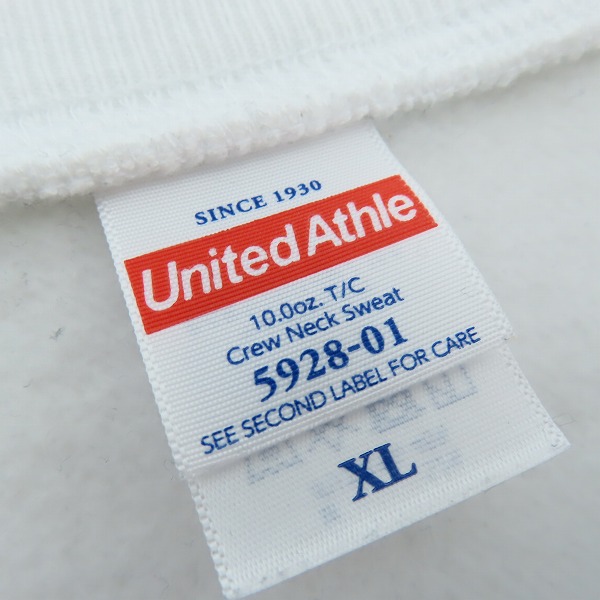 実際に弊社で買取させて頂いたFRAGMENT DESIGN×united athle/フラグメント×ユナイテッドアスレ ボックスロゴ 10oz スウェットトレーナー/XLの画像 2枚目