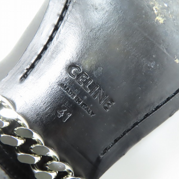 実際に弊社で買取させて頂いたCELINE/セリーヌ バイカーチェルシーブーツ/41の画像 5枚目