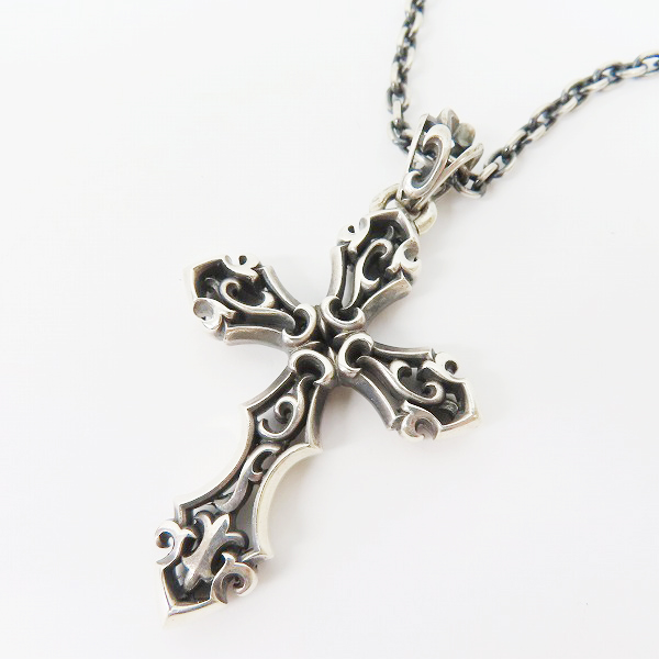 実際に弊社で買取させて頂いたDEAL DESIGN/ディールデザイン ファイアー フレーム クロス ペンダント チェーンセットの画像 1枚目