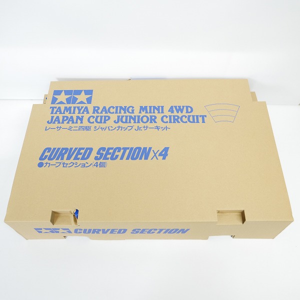 実際に弊社で買取させて頂いたTAMIYA/タミヤ ミニ四駆 ジャパンカップ ジュニアサーキット カーブ(青) 8枚セットの画像 1枚目