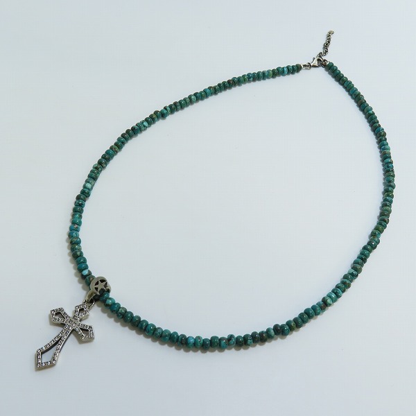 実際に弊社で買取させて頂いたCrescent Luna/クレセントルナ エルマー ターコイズ クロス ネックレス ターコイズグリーンの画像 8枚目