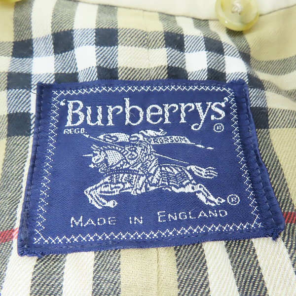 実際に弊社で買取させて頂いたBurberrys /バーバリーズ 裏地ノバチェック柄 トレンチコート　イングランド製の画像 2枚目