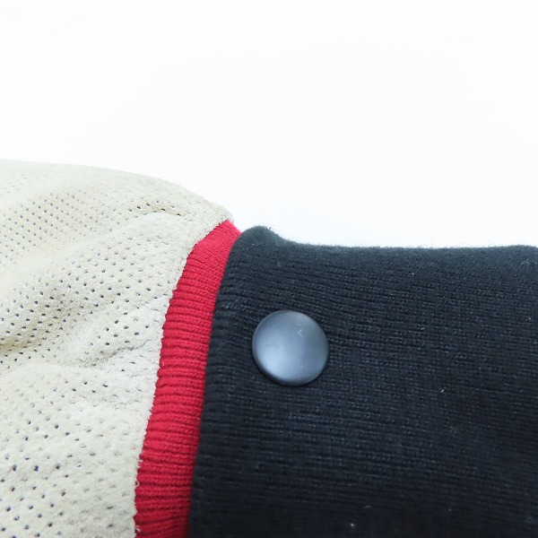 実際に弊社で買取させて頂いたBLVCK SCVLE/ブラックスケール スタジャン 袖パンチング Mの画像 8枚目