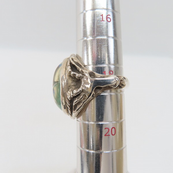 実際に弊社で買取させて頂いた【ギャラ付】アレックスストリーター 2022年SPストーン アマゾナイト エンジェルハートリング カセドラルスター/18.5-19号の画像 5枚目