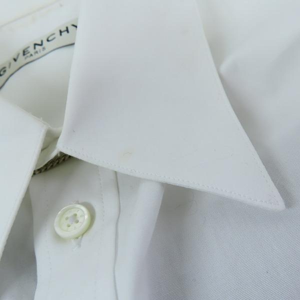 実際に弊社で買取させて頂いたGIVENCHY/ジバンシィ chain collar shirt 着脱チェーン装飾 長袖ドレスシャツ BM60KA109F/42の画像 7枚目
