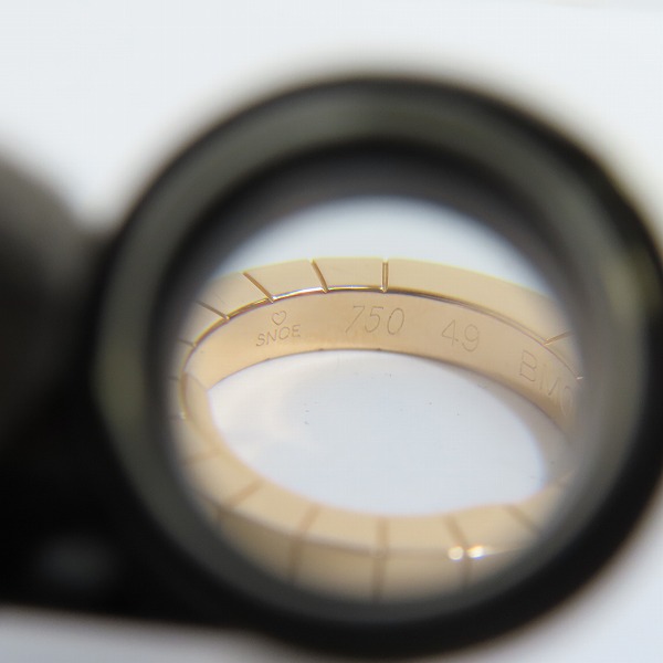 実際に弊社で買取させて頂いた【カスタム】Cartier/カルティエ K18/750 ラニエール リング SNOE刻印/指輪/5号の画像 6枚目