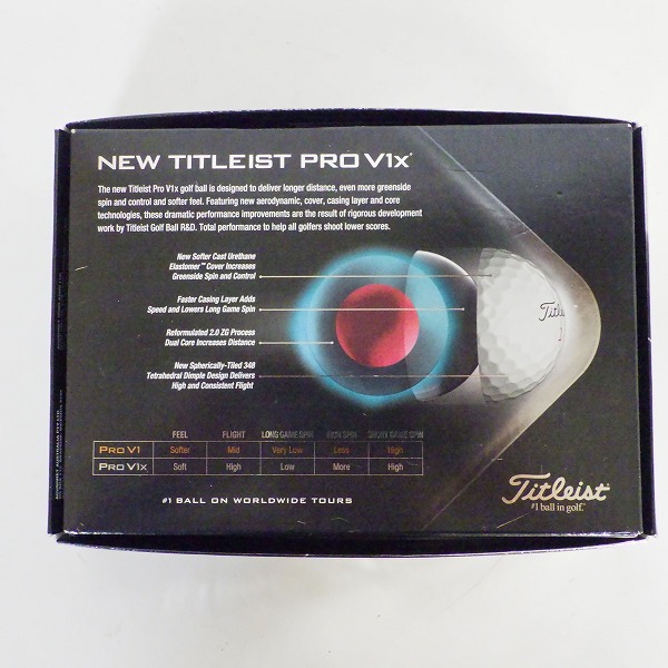 実際に弊社で買取させて頂いた【未使用】Titleist/タイトリスト PRO V1x ゴルフボール ホワイト 1ダース の画像 3枚目
