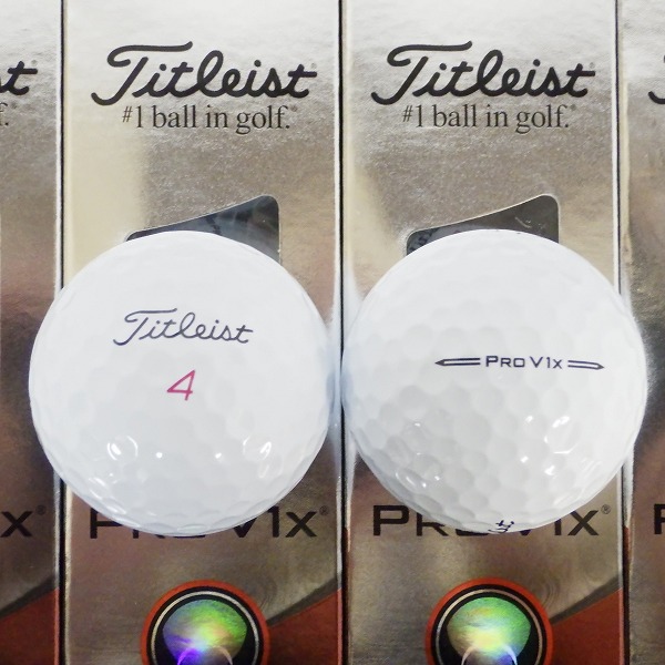 実際に弊社で買取させて頂いた【未使用】Titleist/タイトリスト PRO V1x ゴルフボール ホワイト 2ダース の画像 1枚目
