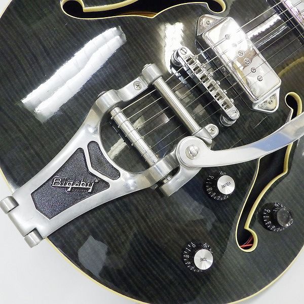 実際に弊社で買取させて頂いた★Epiphone/エピフォン WILDKAT TB/ワイルドキャット Bigsby セミアコ エレキギター ハードケース付の画像 6枚目