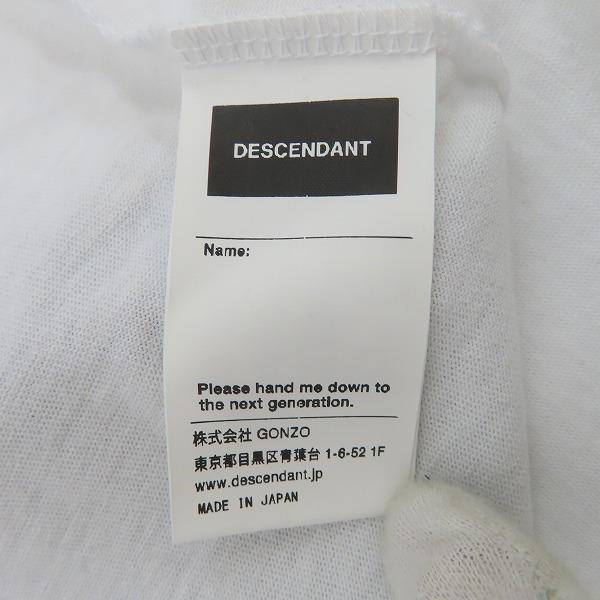 実際に弊社で買取させて頂いたDESCENDANT/ディセンダント 21SS TWO BIT B.B. SS ラグランTシャツ/3の画像 3枚目