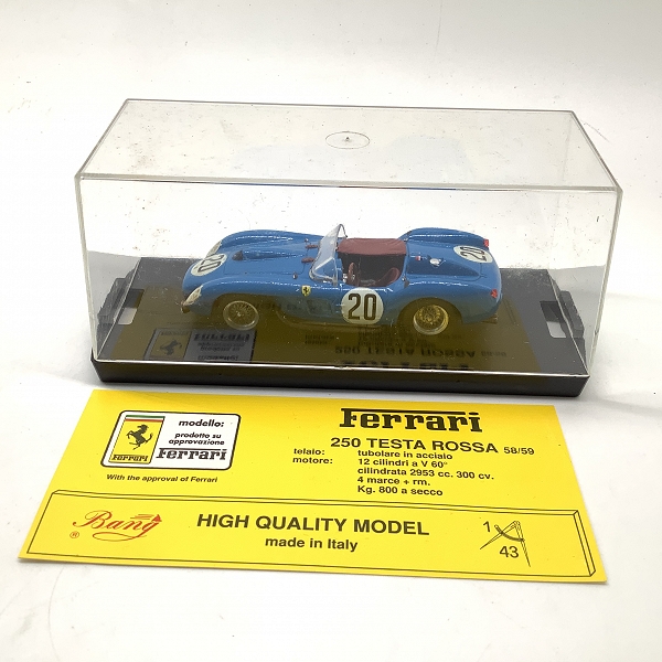 実際に弊社で買取させて頂いたBANG/バン FERRARI 250 TR LE MAN 58 ミニカー BLUE 1/43の画像 2枚目