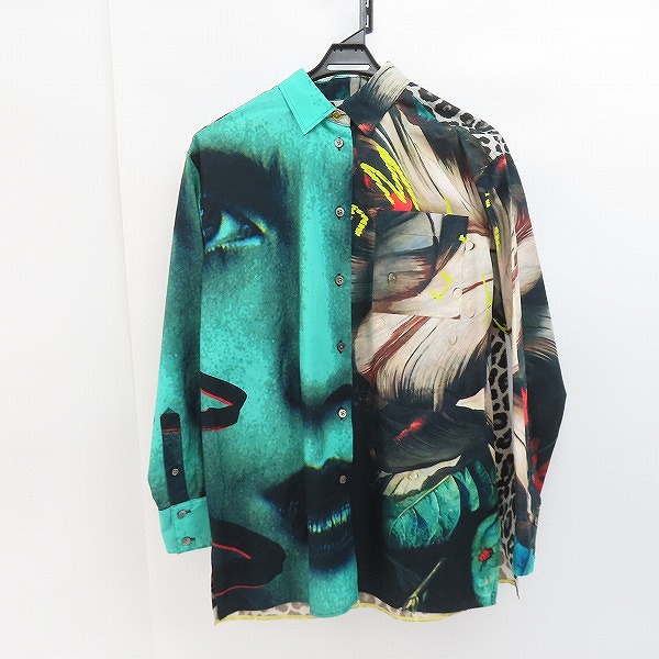 実際に弊社で買取させて頂いたPaul Smith/ポールスミス レオパード切替 総柄 デザイン長袖シャツ /38