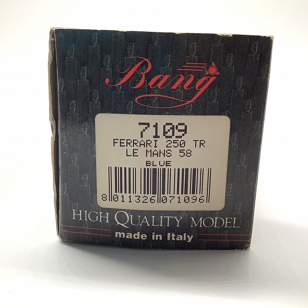 実際に弊社で買取させて頂いたBANG/バン FERRARI 250 TR LE MAN 58 ミニカー BLUE 1/43の画像 9枚目