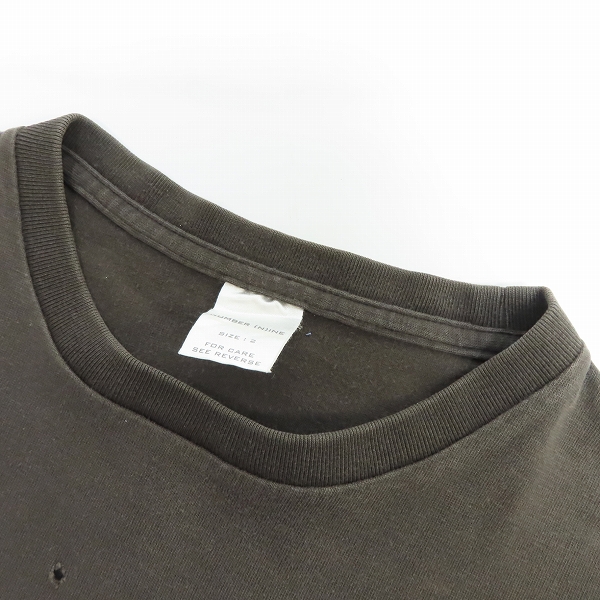 実際に弊社で買取させて頂いたNUMBER (N)INE/ナンバーナイン 01SS/TIME期 Milk & Cookies 穴あき加工 Tシャツ/2の画像 4枚目