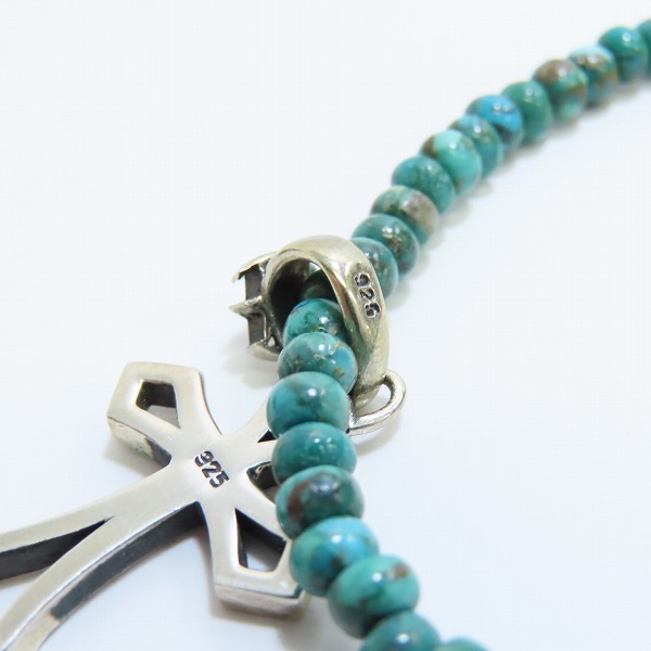 実際に弊社で買取させて頂いたCrescent Luna/クレセントルナ エルマー ターコイズ クロス ネックレス ターコイズグリーンの画像 4枚目