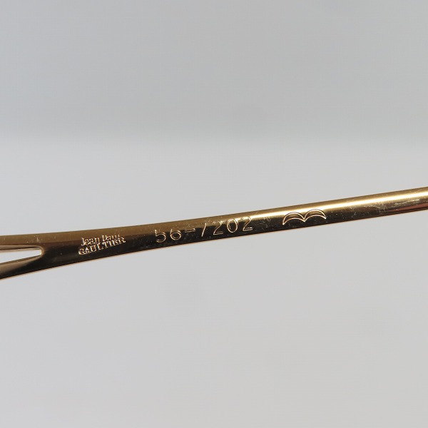 実際に弊社で買取させて頂いた JEAN PAUL GAULTIER/ジャンポールゴルチエ ヴィンテージ ゴールドフレーム サングラス クリップオン 56-7202の画像 5枚目