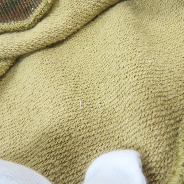 実際に弊社で買取させて頂いたHYDROGEN/ハイドロゲン カモフラ ヘッドホンスカル ダメージ加工 プルオーバーパーカー /XSの画像 9枚目