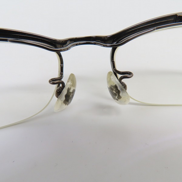 実際に弊社で買取させて頂いた999.9/フォーナインズ 度入り ハーフリム/メタル 眼鏡/メガネフレーム/アイウェアの画像 4枚目