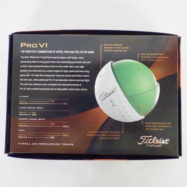 実際に弊社で買取させて頂いた【未使用】Titleist/タイトリスト PRO V1 ゴルフボール ホワイト 1ダース の画像 3枚目