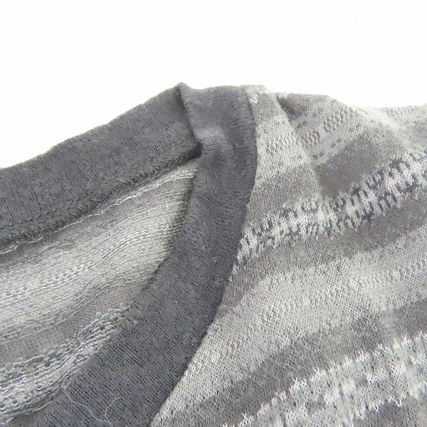 実際に弊社で買取させて頂いたNUMBER (N)INE/ナンバーナイン 08SS BIRDS期 フェアアイル柄 七分袖Tシャツ BLACK S08-NC007B/2の画像 4枚目