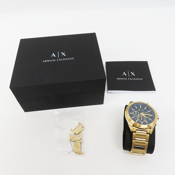 実際に弊社で買取させて頂いたARMANI EXCHANGE/アルマーニエクスチェンジ クォーツ クロノグラフ 紺文字盤 腕時計 AX7116【動作未確認】の画像 8枚目