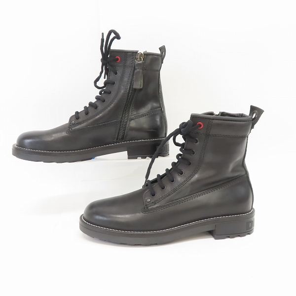 実際に弊社で買取させて頂いたDIESEL/ディーゼル レースアップ レザー コンバットブーツ FTW-RR /42の画像 3枚目