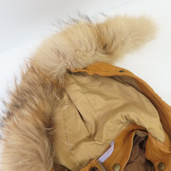 実際に弊社で買取させて頂いたPaul Smith LONDON/ポールスミス ロンドン 羊革/ラムレザー ファー付き モッズコート 724FLC /Lの画像 4枚目