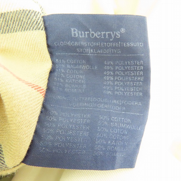 実際に弊社で買取させて頂いたBurberrys /バーバリーズ 裏地ノバチェック柄 トレンチコート　イングランド製の画像 3枚目