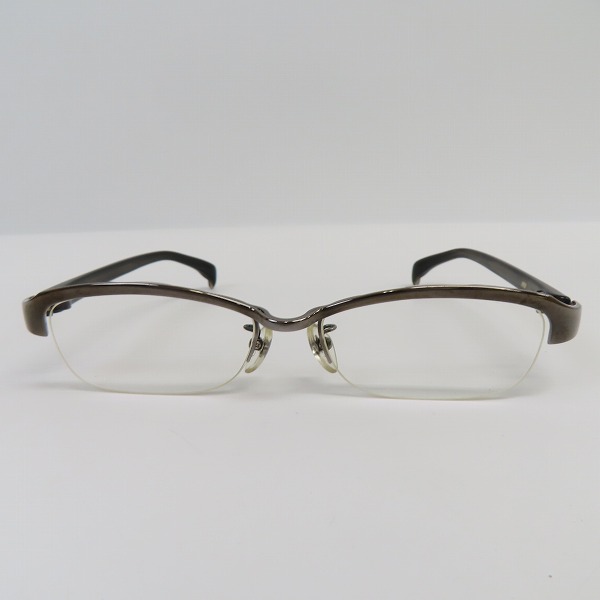 実際に弊社で買取させて頂いた999.9/フォーナインズ 度入り ハーフリム/メタル 眼鏡/メガネフレーム/アイウェアの画像 1枚目