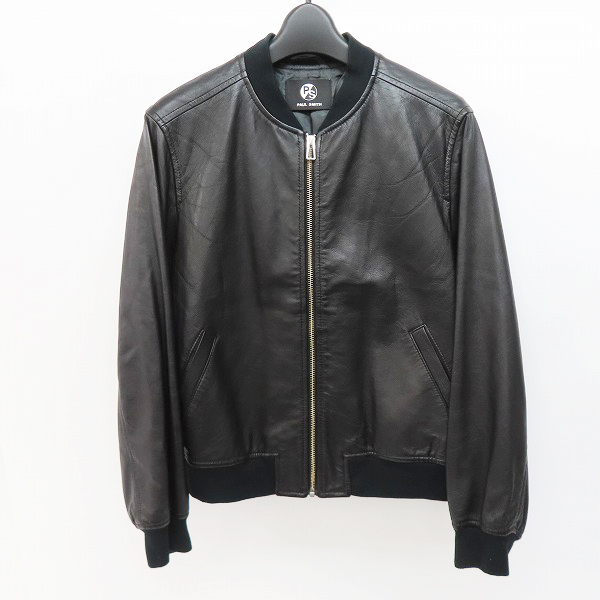 実際に弊社で買取させて頂いたPS Paul Smith/ポールスミス ラム レザー ライダースジャケット/46L