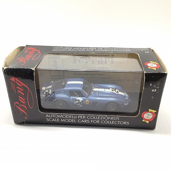 実際に弊社で買取させて頂いたBANG/バン FERRARI 250 GTO SEBRING 62 ミニカー 1/43の画像 1枚目