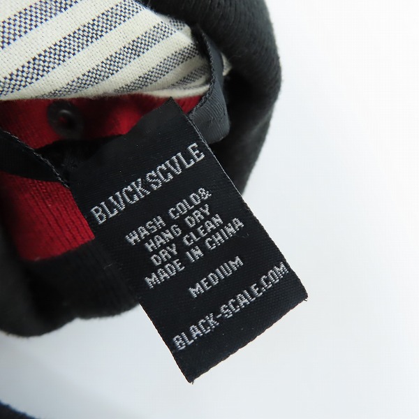 実際に弊社で買取させて頂いたBLVCK SCVLE/ブラックスケール スタジャン 袖パンチング Mの画像 3枚目