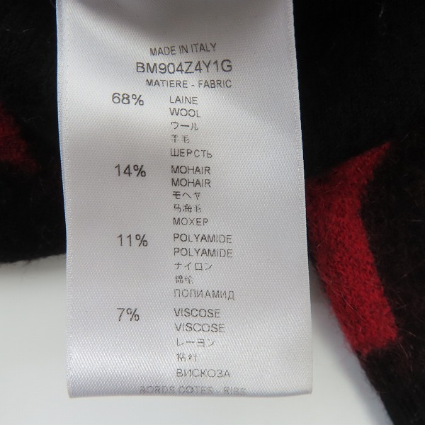 実際に弊社で買取させて頂いたGIVENCHY/ジバンシィ 18AW モヘヤ混/ウール 総ロゴ クルーネック長袖ニット BM904Z4Y1G/Sの画像 3枚目