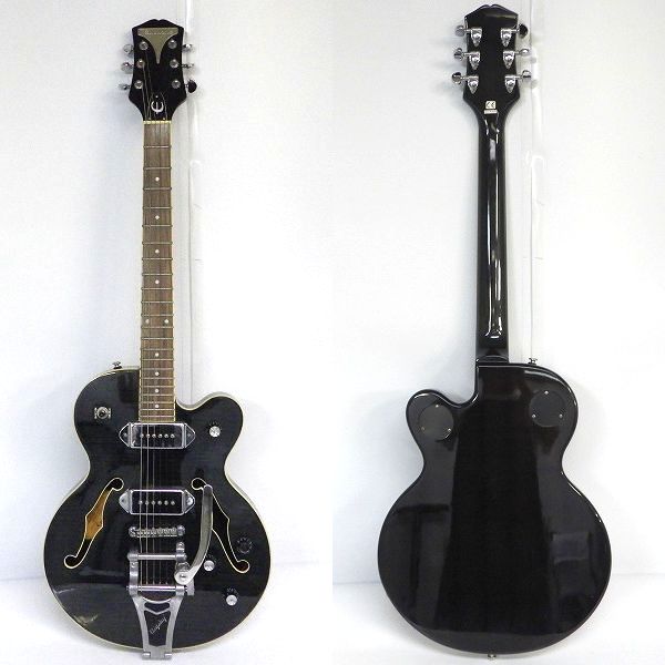 実際に弊社で買取させて頂いた★Epiphone/エピフォン WILDKAT TB/ワイルドキャット Bigsby セミアコ エレキギター ハードケース付の画像 1枚目