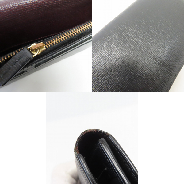 実際に弊社で買取させて頂いたdunhill/ダンヒル レザー ロングウォレット/長財布 ブラックの画像 7枚目
