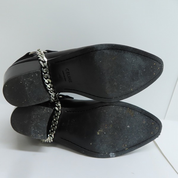 実際に弊社で買取させて頂いたCELINE/セリーヌ バイカーチェルシーブーツ/41の画像 2枚目