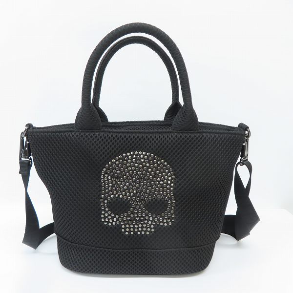 実際に弊社で買取させて頂いたHYDROGEN/ハイドロゲン メッシュ スカル スタッズ 2WAY ミニ トートバッグ/ショルダーバッグ