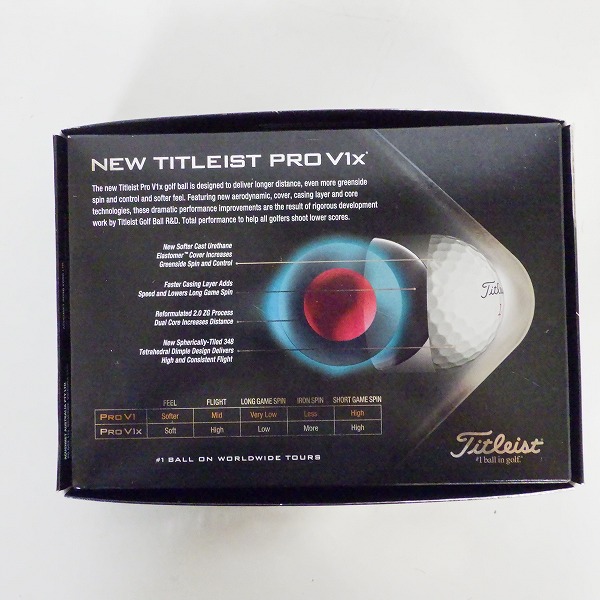 実際に弊社で買取させて頂いた【未使用】Titleist/タイトリスト PRO V1x ゴルフボール ホワイト 2ダース の画像 3枚目