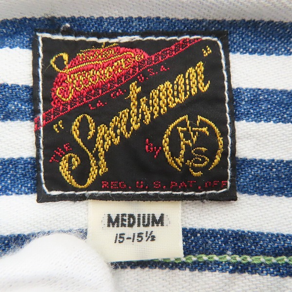 実際に弊社で買取させて頂いたSUGAR CANE/シュガーケーン ヒッコリー/ストライプ 長袖 ワークシャツ /Mの画像 2枚目