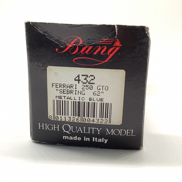 実際に弊社で買取させて頂いたBANG/バン FERRARI 250 GTO SEBRING 62 ミニカー 1/43の画像 9枚目