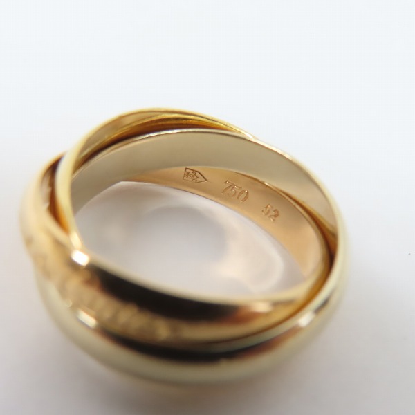実際に弊社で買取させて頂いたCartier/カルティエ トリニティ リング/指輪 750/K18PG/YG/WG 52/12号の画像 6枚目