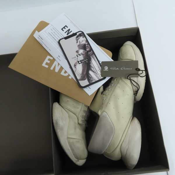 実際に弊社で買取させて頂いた【観賞用】Rick Owens×adidas/リックオウエンス×アディダス ROランナー オフホワイト AQ2826/27の画像 8枚目