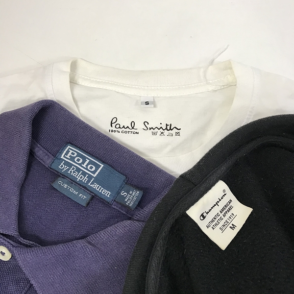 実際に弊社で買取させて頂いた【おまとめ品】ポールスミス/ポロラルフローレン/チャンピオン 他 Tシャツ/パーカー/ポロシャツ 等の画像 1枚目