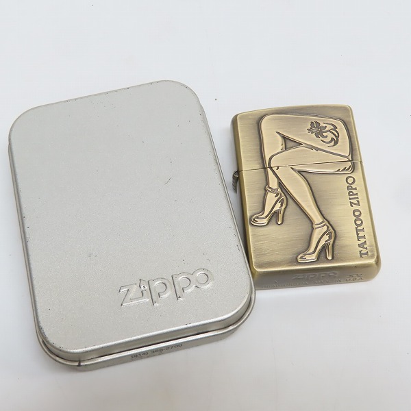 ZIPPO/ジッポー TATTOO/タトゥー メタル貼り/1999年製の買取実績 
