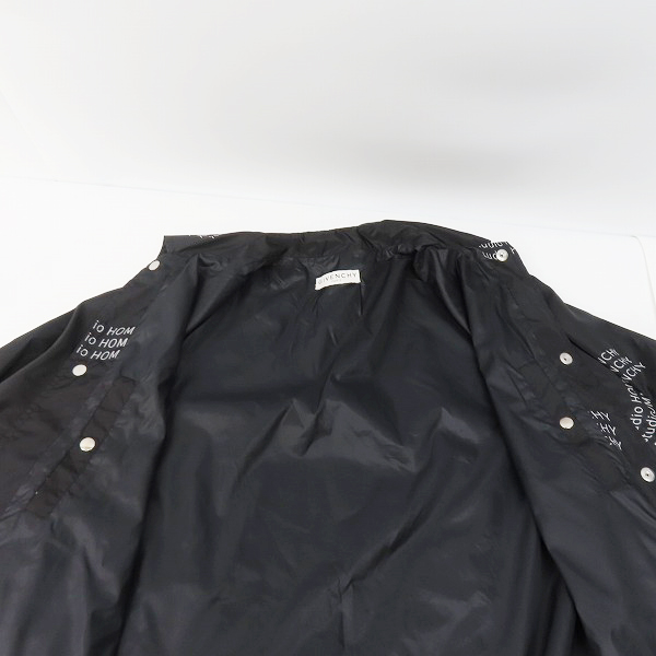 実際に弊社で買取させて頂いた【JPタグ】GIVENCHY/ジバンシイ STUDIO HOMME コーチジャケット BM00C712MB/46の画像 7枚目