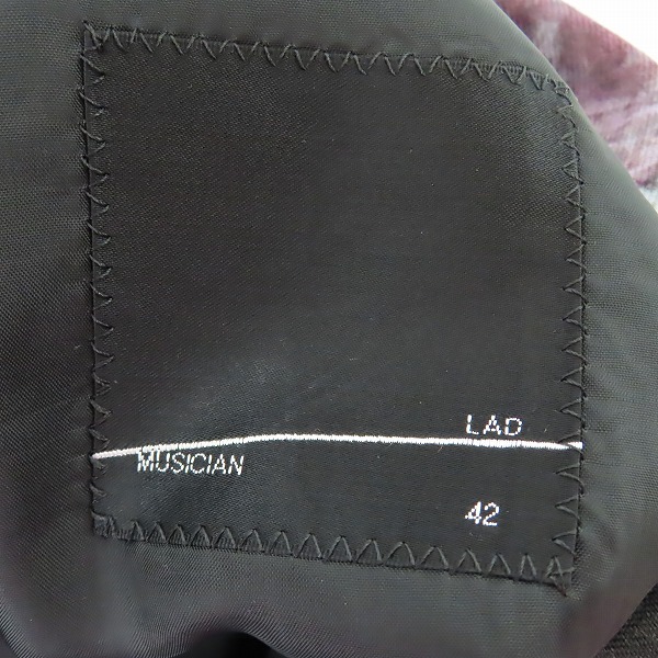 実際に弊社で買取させて頂いたLAD MUSICIAN/ラッドミュージシャン WOOL GABARDINE FLOWER STANDARD JACKET/ジャケット/2120-322/42の画像 2枚目