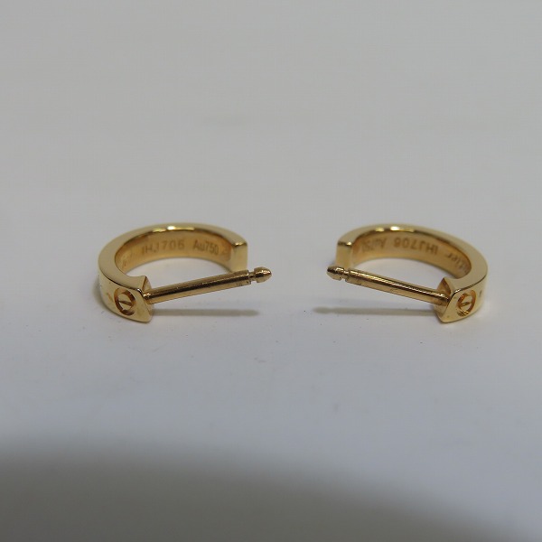 実際に弊社で買取させて頂いたCartier/カルティエ K18/AU750 ミニラブピアスの画像 2枚目